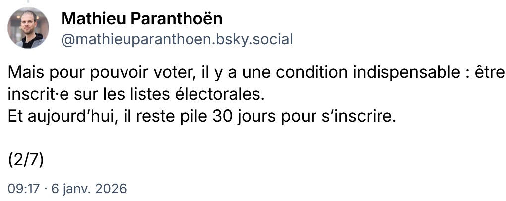 Plus que 30 jours pour s'inscrire sur la liste électorale