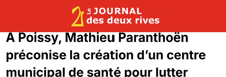 Mathieu Paranthoën préconise la création d’un centre municipal de santé 