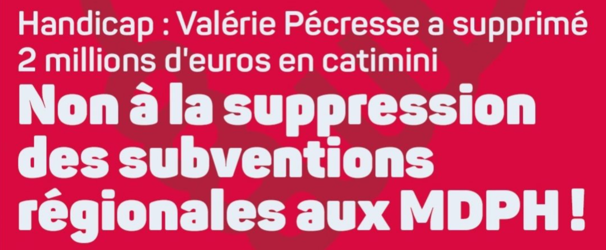 Vœu pour le maintien des subventions régionales aux MDPH